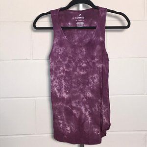 American Eagle Purple/White Tie Die Tank Size XS